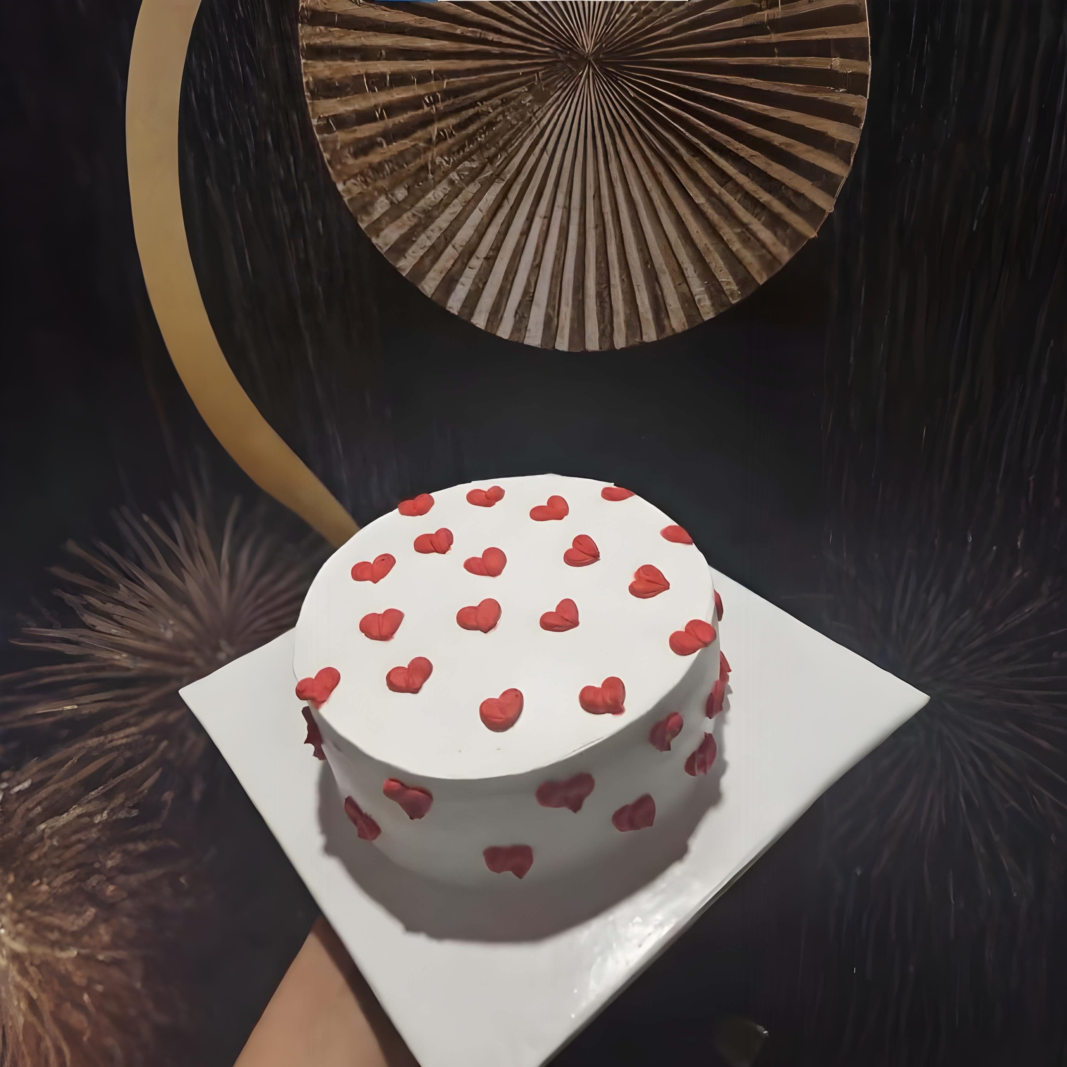 Hearts celebration cake